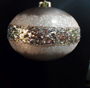 Bola Glitter Neve Prata 15CM
