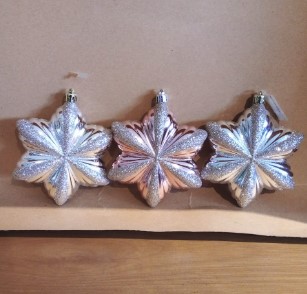 Enfeite Estrela Conjunto com 3 peças 12x10CM