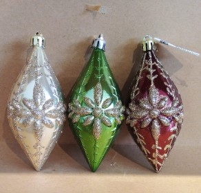 Enfeite Para Pendurar Pingentes Conjunto com 3 peças sortidas 13x5CM