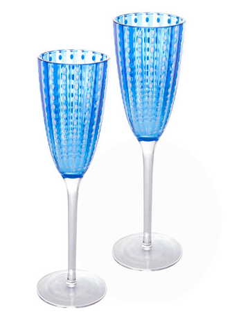 Taça Vidro Para Champanhe Orquidea Azul 200ml Wolff *Unitário*