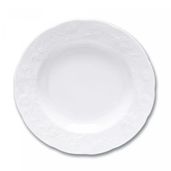 Conjunto 6 Pratos Fundos de Porcelana Limoges Vendange 22cm Wolff