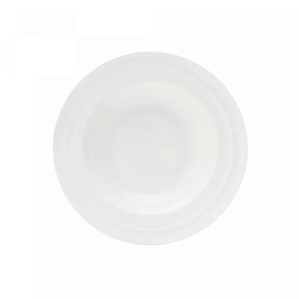 Conjunto 6 Pratos Fundos de Porcelana New Bone Bambu 22,5cm Wolff