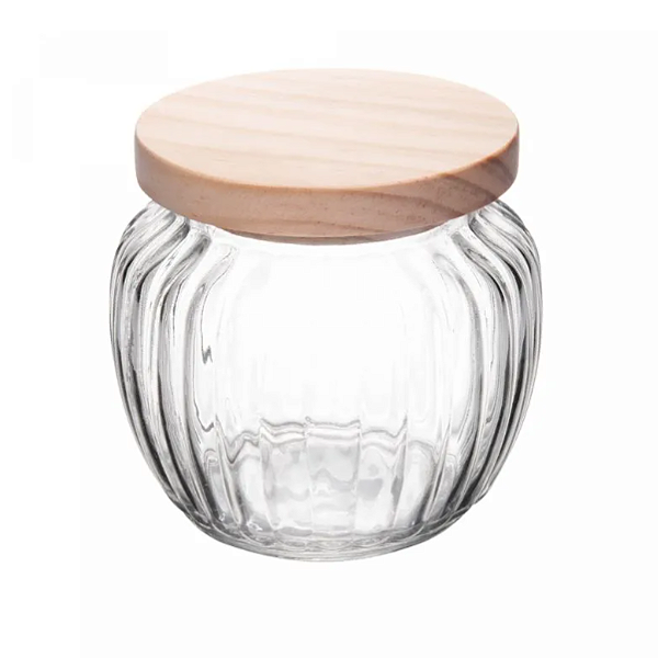Porta Mantimento de Vidro Com Tampa Pinus PP 600ml Wolff