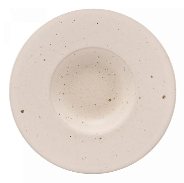 Prato Para Risoto de Cerâmica Mist Branco Matte 26cm Wolff