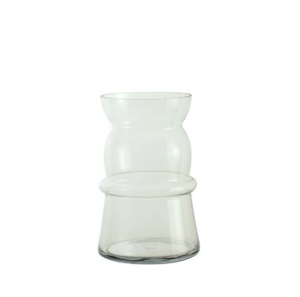 Vaso Em Vidro Clear Anel P 30x19,3cm