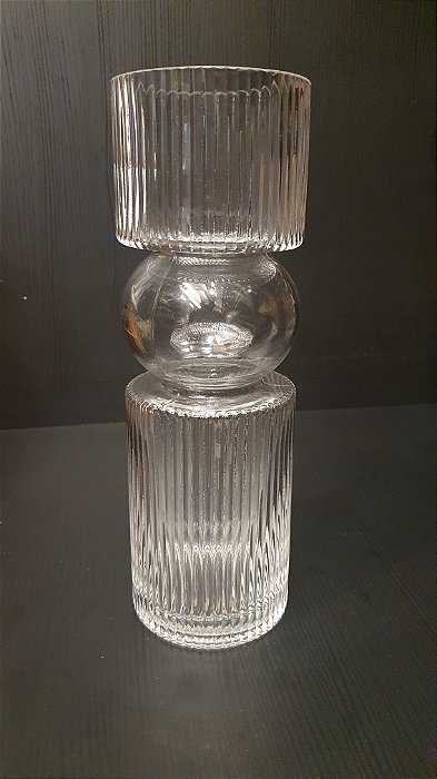 Vaso Em Vidro Cilindro Clear Boll 31x10cm