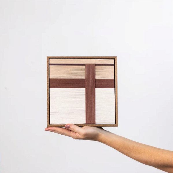 Quadro Moldura Em Madeira Sendas Angico P