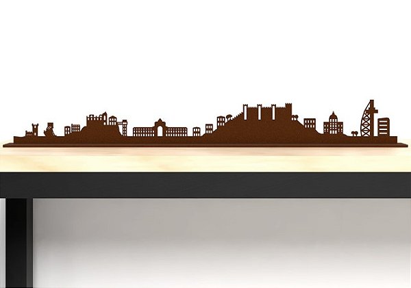 Escultura De Mesa Em Ferro Traçado Cidades Lisboa