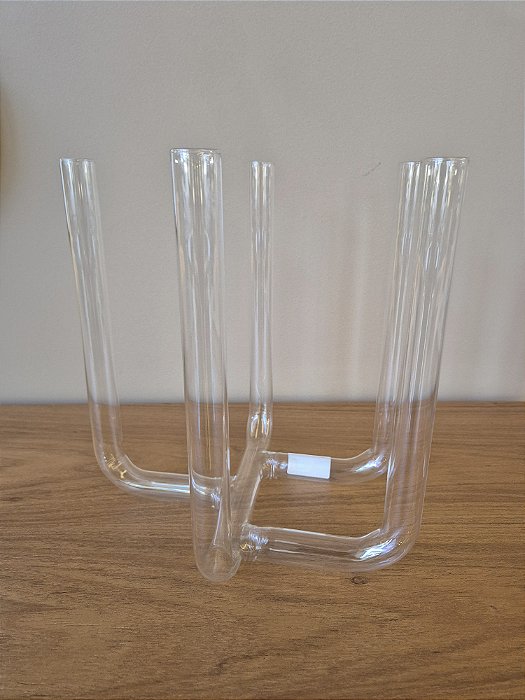 Vaso De Vidro 5 Tubos Em G Transparente