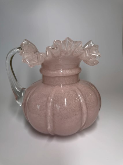 Jarra Decorativa Em Murano Rosa Pálido