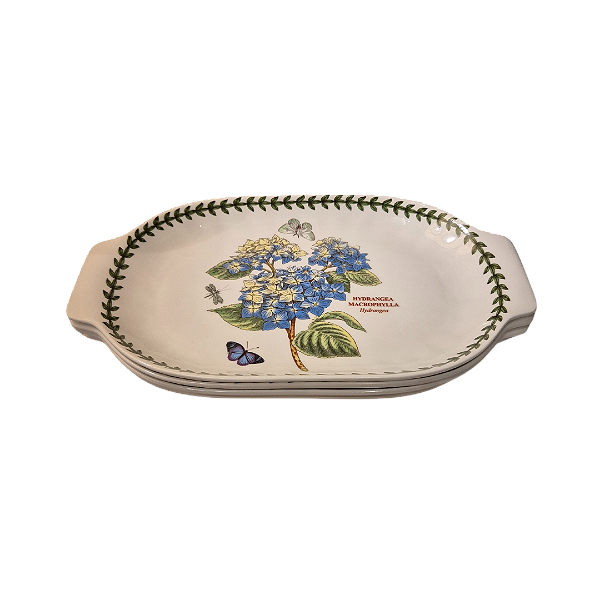 Bandeja De Cerâmica Le Jardin Branco Com Flores