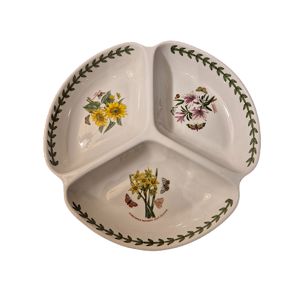 Petisqueira De Cerâmica Le Jardin Branco Com Flores