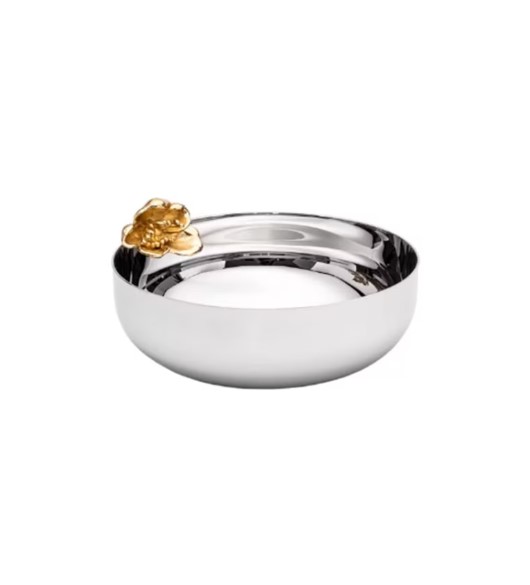 Bowl De Aço M Detalhe Flor