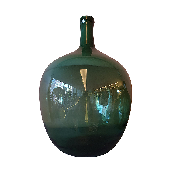 Vaso Em Vidro Garrafão Alto Verde