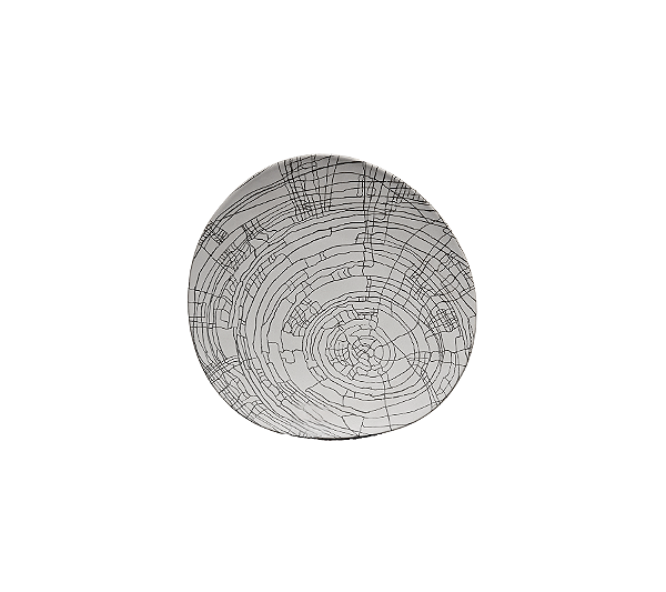 Prato Decorativo Em Cerâmica Corner Art Pottery 147 34x33cm