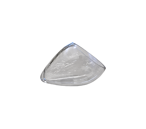 Porta Velas Em Vidro Orgânico Transparente 535 13x20cm