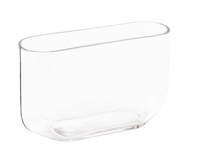 Vaso De Vidro Oval Transparente
