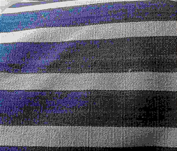 Tapete De Kilim Ankara Índia Listrado Em Azul e Branco