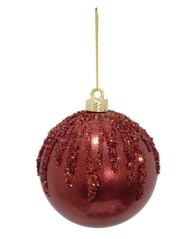 Bola Com Glitter Vermelha