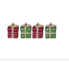 Conjunto De 4 Peças De Enfeite Gift Box Duas Cores