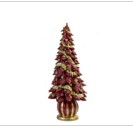 Árvore Decorativa De Resina Luxury Vermelha