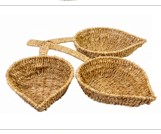Petisqueira 3 Folhas Em Fibra Natural