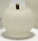 Maçã Decorativa De Vidro P Branco