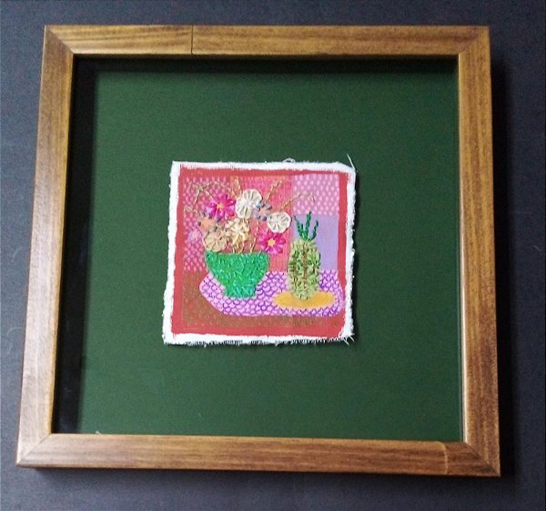 Quadro Balaio Vaso e Cacto 29x29cm