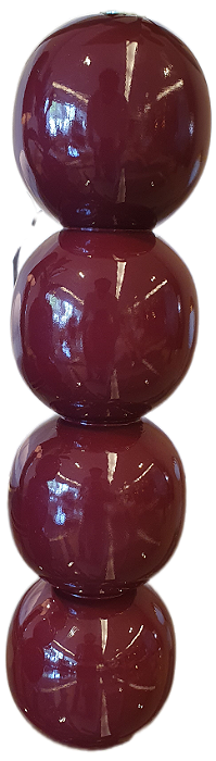 Vaso Bola De Madeira Torneada Laqueada Vinho G