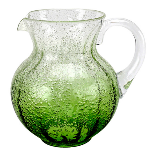 Jarra De Acrílico Com Detalhe Bolhas Em Degradê Verde 2,3L