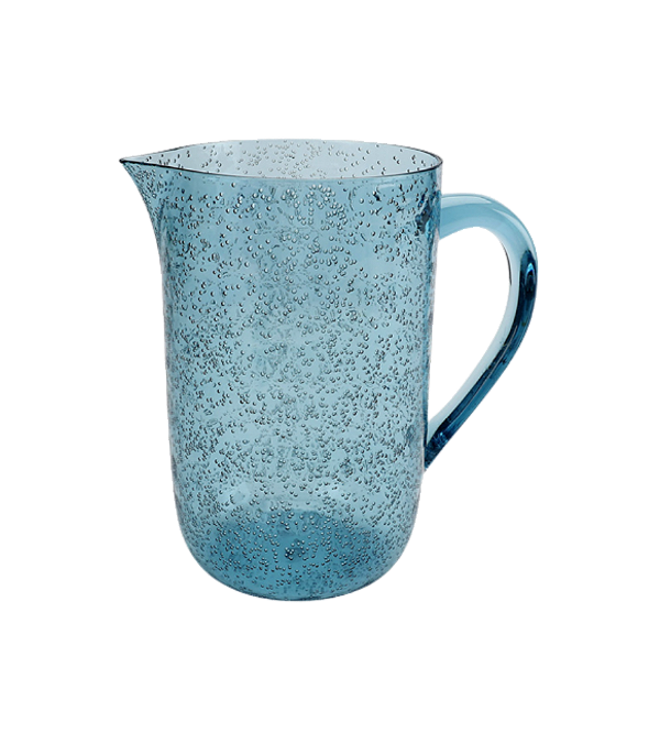 Jarra De Acrílico Com Detalhe Bolhas Azul 3,3L