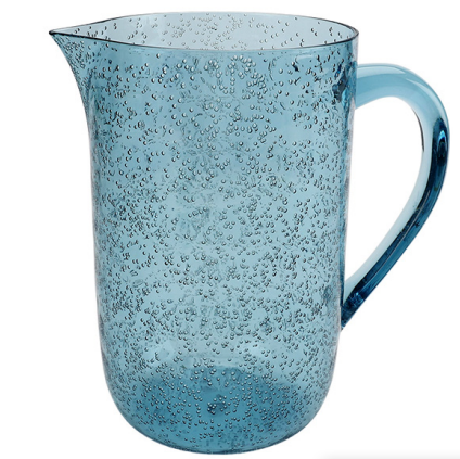 Jarra De Acrílico Com Detalhe Bolhas Azul 3,3L