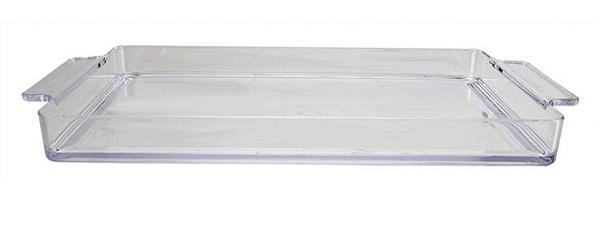 Bandeja De Acrílico Retangular Transparente 54,5x28,7x4,8cm