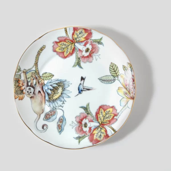 Jogo De 6 Peças De Pratos Rasos Em Porcelana Coleção Botanic 26cm Lacorte