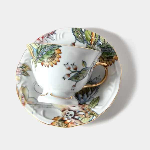 Jogo 6 Peças De Xícaras de Chá Em Porcelana Coleção Botanic 200ml Lacorte