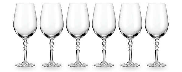 Jogo De 6 Peças De Taças Em Vidro Para Vinho Tinto 750ml