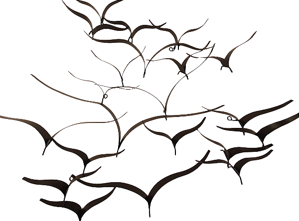 Painel De Ferro Tsuru 128x80x11cm