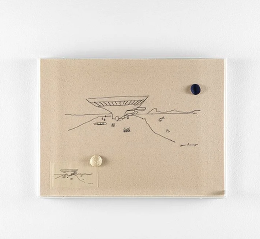 Quadro Em Acrílico Bordado e Madeira Galeria Museu MAC RJ 40x54cm