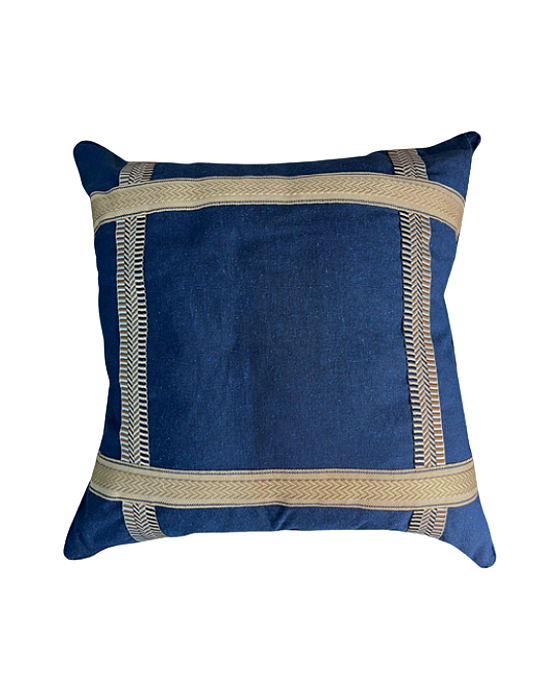 Almofada Com Passamanaria Guadalupe Azul Bic 50cm