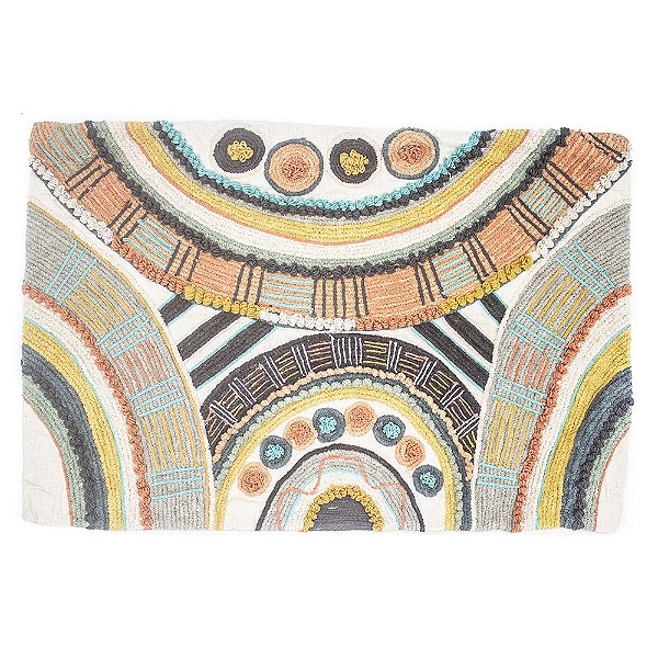 Almofada De Algodão Bordada AL33 60x40cm