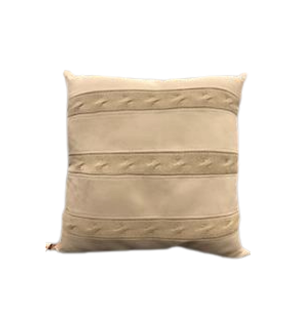 Almofada Com Trança De Tricô A-309 Areia 45cm