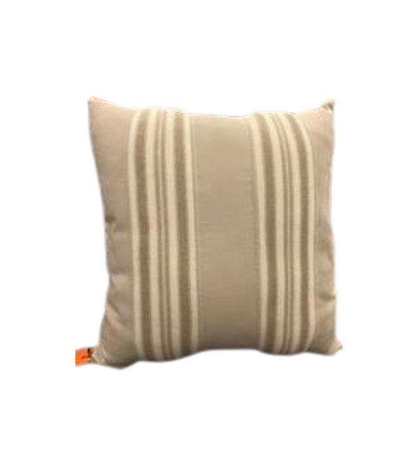 Almofada De Camurça e Tricô Com Listras A-398 Areia 45cm