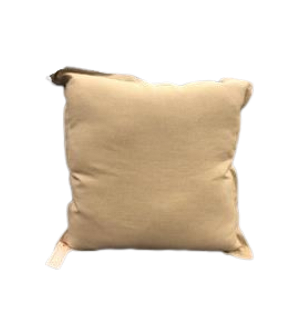 Almofada Lisa Com Aba Bicolor Em Linho Natural e Preto A-330 45cm