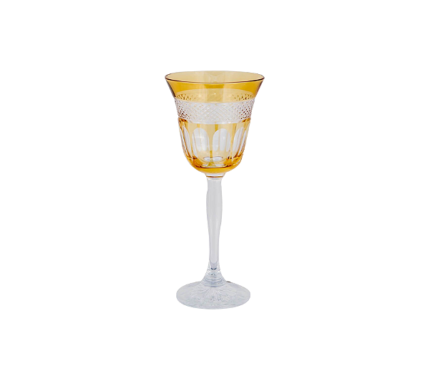 Taça Em Cristal Lodz Para Vinho Âmbar Classic Unitária 170ml