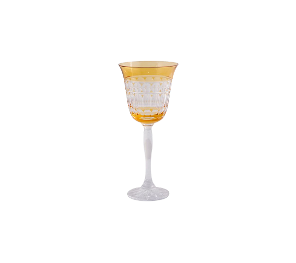 Taça Em Cristal Lodz Para Água Âmbar Dynia Unitária 220ml