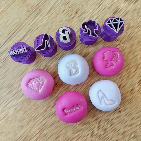 Kit de Carimbo para Brigadeiro da Barbie