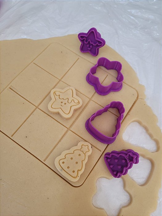 Cortador de Biscoito de Natal - árvore de natal e estrelinha