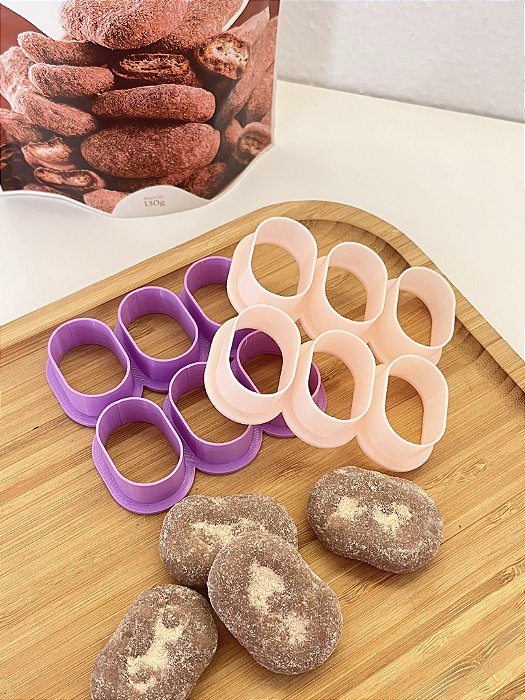 Cortador de biscoito bolachinha oval