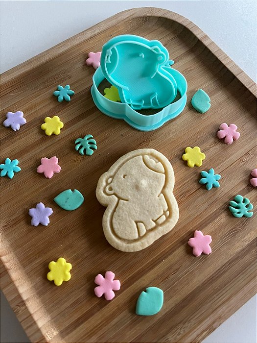 Cortador de Biscoito com carimbo de Capivara