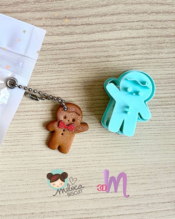 Cortador de Biscoito com carimbo Ginger Coleção Miloca